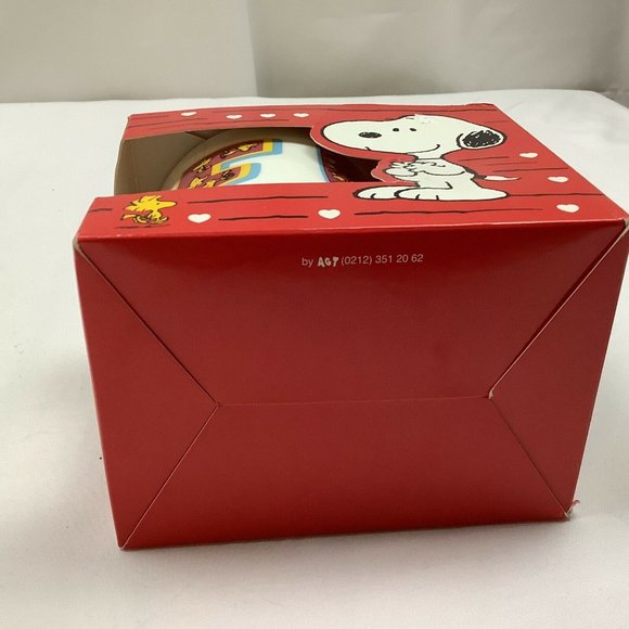 SNOOPY WOODSTOCK Love Coffee Mug 10 oz. Bone China Dishwasher Microwave Safe - Picture 9 of 12
